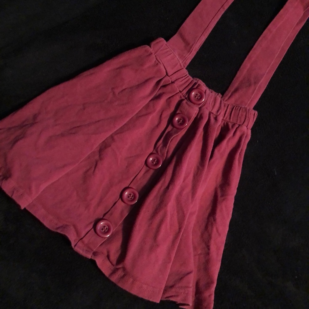 Girls burgundy jumper skirt size 7/8